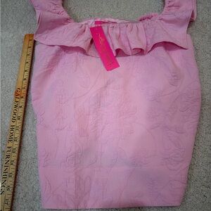 Lilly Pulitzer Light Pink Zoya Ruffle top